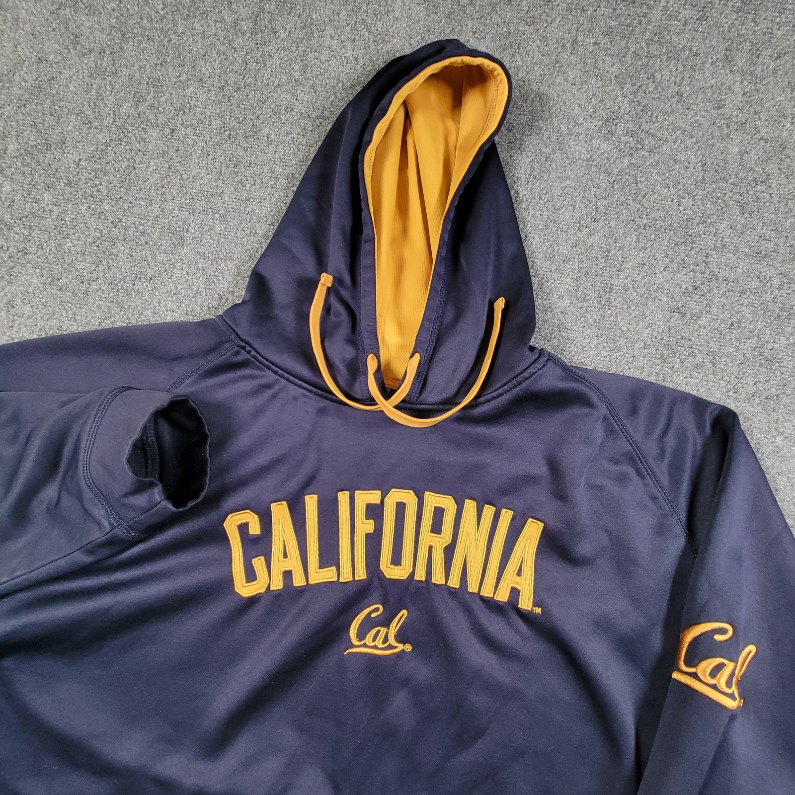 California Golden Bears Hoodie Mens 2xl Navy Gold College Football Sweatshirt